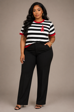 Load image into Gallery viewer, The Simone Tee (Black & white Fortitude)