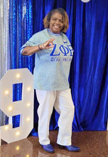 Load image into Gallery viewer, PreOrder Zeta Phi Beta Light Denim Shirt w/ Embroidered ZPB letters