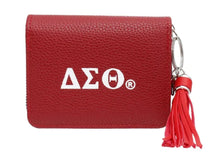 Load image into Gallery viewer, DST  Red Tassel Keychain Zipper Wallet