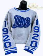 Load image into Gallery viewer, Zeta Grey J16 Chenille Embroidered Sweatshirt