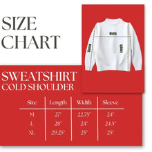 Load image into Gallery viewer, DST Red Cold-Shoulder Sweatshirt 3D Puffy Embossed