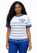 Load image into Gallery viewer, Pre Order ZPB White& Blue Pinstripe Shirt