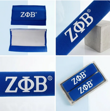 Load image into Gallery viewer, Zeta Phi Beta Blue Seat Belt Cover Set