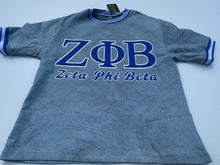Load image into Gallery viewer, Zeta Phi Beta Light Denim Shirt w/ Embroidered ZPB letters
