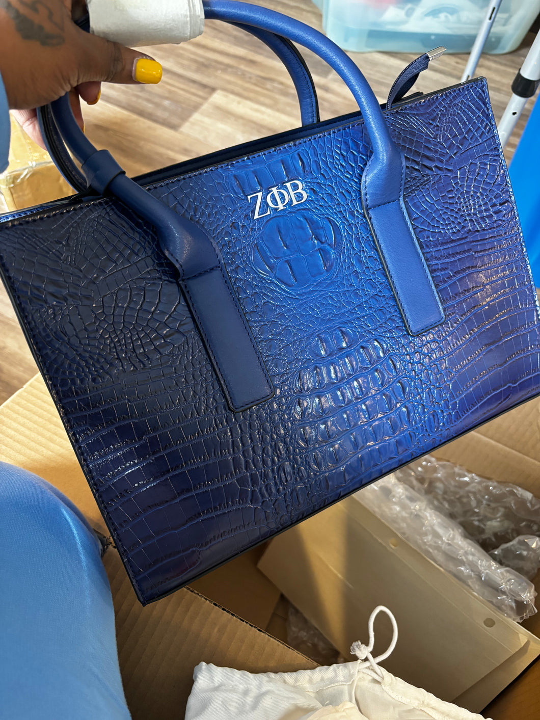 Zeta Blue Alligator Patten 2 Piece Purse set( please read the description before ordering)