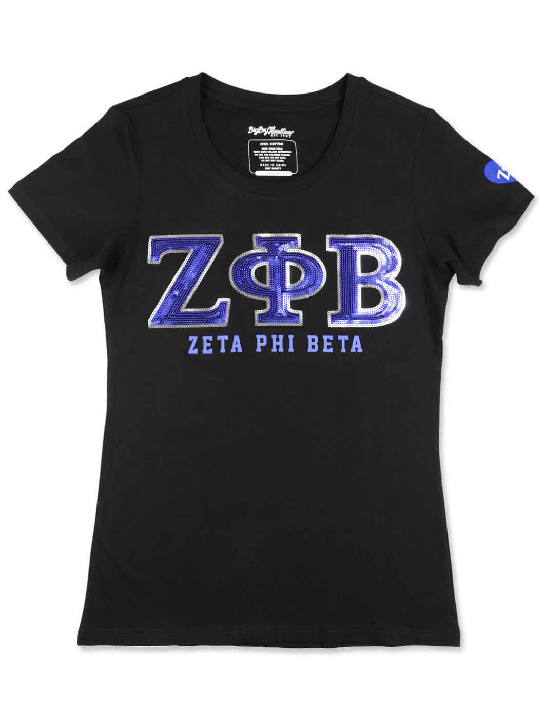 ZPB SEQUIN PATCH TEE BLACK