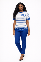 Load image into Gallery viewer, Pre Order ZPB White&amp; Blue Pinstripe Shirt
