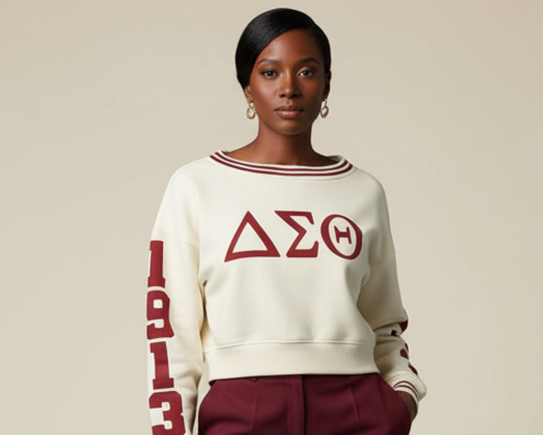 DST Cream Embroidered Sweatshirt