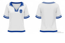 Load image into Gallery viewer, New White ZPB Pleated Collar Top
