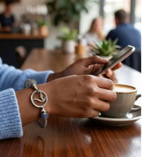 Load image into Gallery viewer, ZPB Silver Cable Logo Bangle

