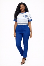 Load image into Gallery viewer, Pre Order ZPB White&amp; Blue Pinstripe Shirt
