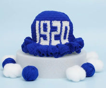 Load image into Gallery viewer, ZPB Blue Crochet Ruffle 1920 Bucket Hat
