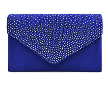 Load image into Gallery viewer, Blue Rhinestone Clutch
