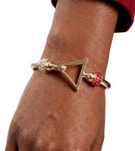 Load image into Gallery viewer, DST Delta Gold Twisted Cable Bangle Bracelet
