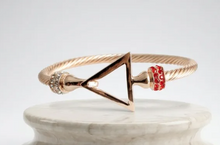 Load image into Gallery viewer, DST Delta Gold Twisted Cable Bangle Bracelet
