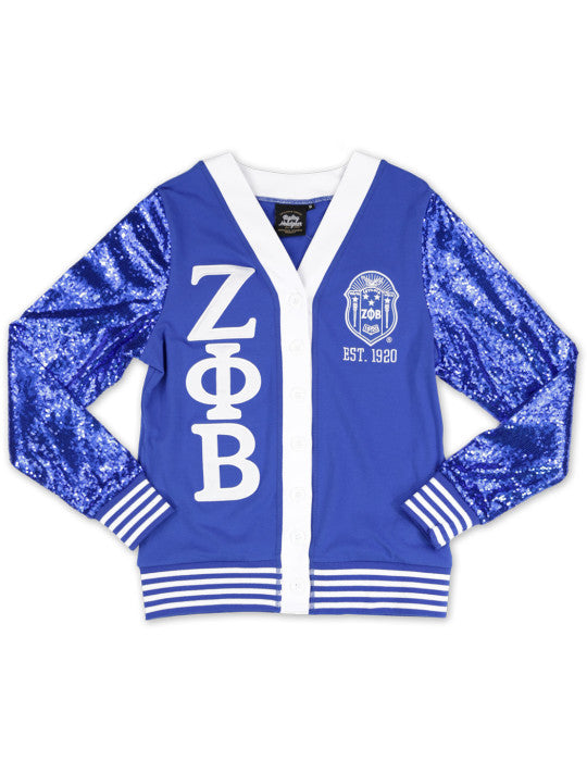 ZPB SEQUIN CARDIGAN ROYAL BLUE