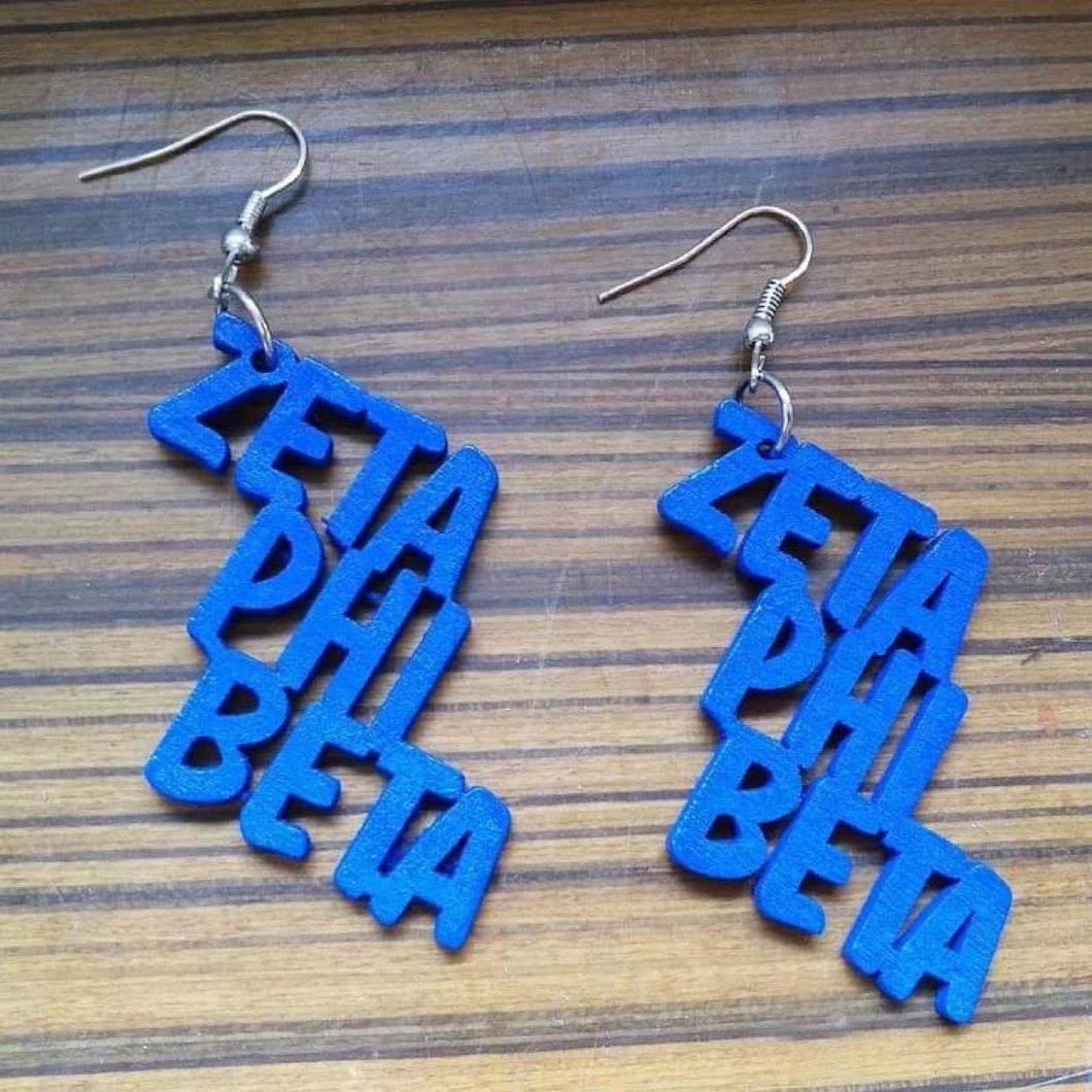 Zeta Phi Beta Ear Rings