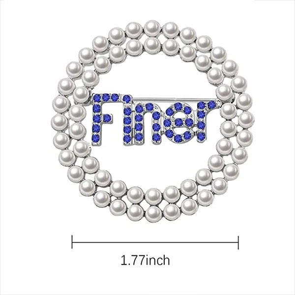 Circle Pearls Pin with FINER