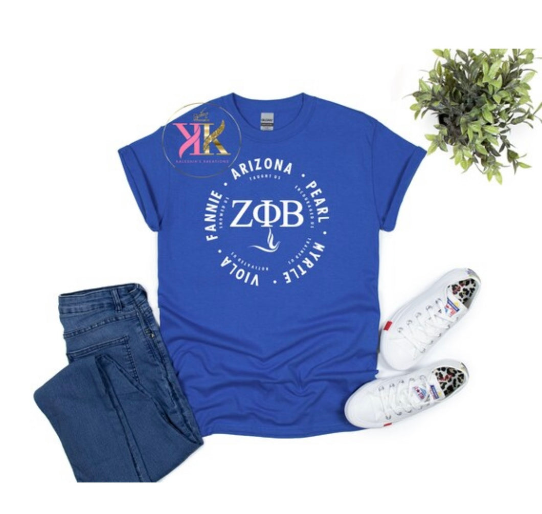 ZPB Founders Tee, ZPB Shirt, Zeta Phi Beta Sorority, Zeta Apparel, Zeta Phi Beta Paraphernalia, Zeta New Crossing Gift, J16, Finer Woman, 1920