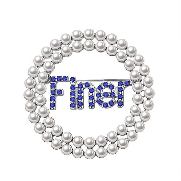 Circle Pearls Pin with FINER